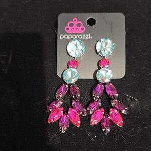 Paparazzi Blue and Pink Dangle Earrings
